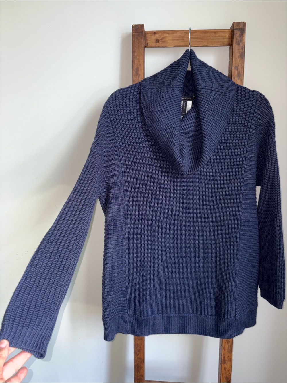 NWT BCBG Max Azria Sandrah Wool Blend Knit Cowl Neck Sweater Oversized XS S Chic